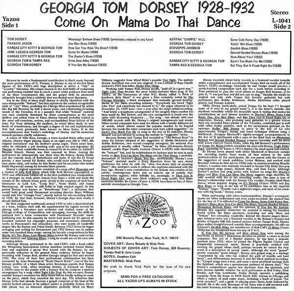 Thomas A. Dorsey : 1928-1932: Come On Mama Do That Dance (LP, Comp)