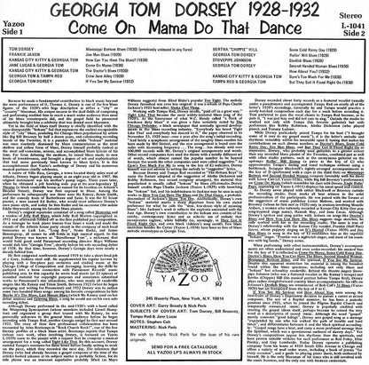 Thomas A. Dorsey : 1928-1932: Come On Mama Do That Dance (LP, Comp)