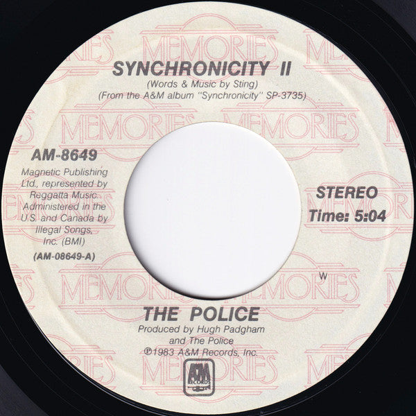 The Police : Synchronicity II / King Of Pain (7", Single, RE, Styrene)