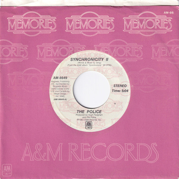 The Police : Synchronicity II / King Of Pain (7", Single, RE, Styrene)