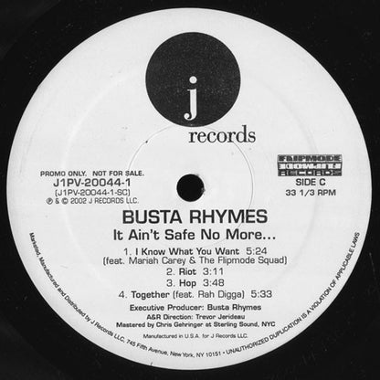 Busta Rhymes : It Ain't Safe No More... (2xLP, Album, Promo, Cle)