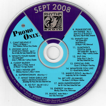 Various : Promo Only Rhythm Radio: September 2008 (CD, Comp, Promo)