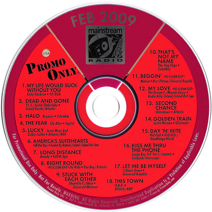 Various : Promo Only Mainstream Radio: February 2009 (CD, Comp, Promo)