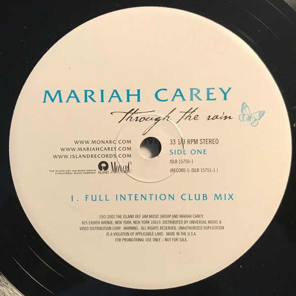 Mariah Carey : Through The Rain (Remixes) (2x12", Promo)