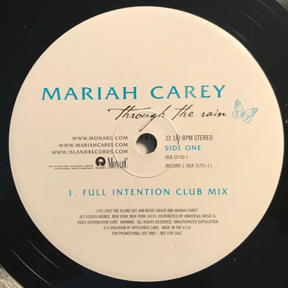 Mariah Carey : Through The Rain (Remixes) (2x12", Promo)