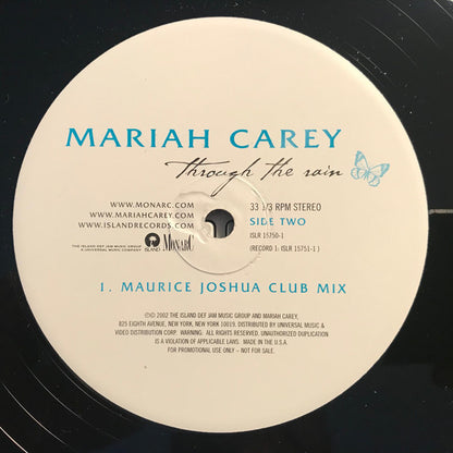 Mariah Carey : Through The Rain (Remixes) (2x12", Promo)