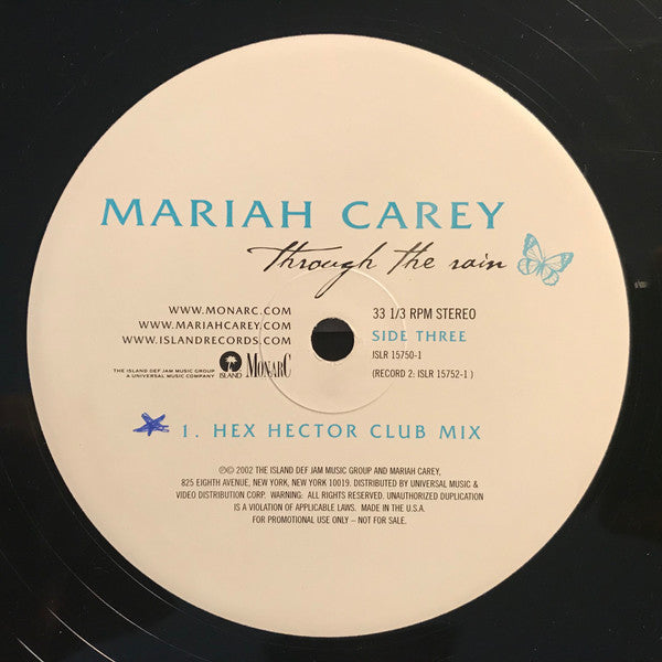Mariah Carey : Through The Rain (Remixes) (2x12", Promo)