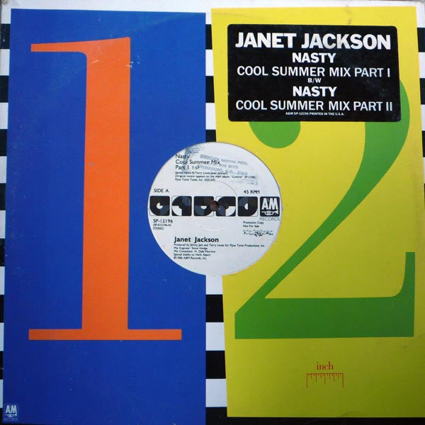 Janet Jackson : Nasty (12", Promo)