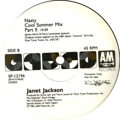 Janet Jackson : Nasty (12", Promo)