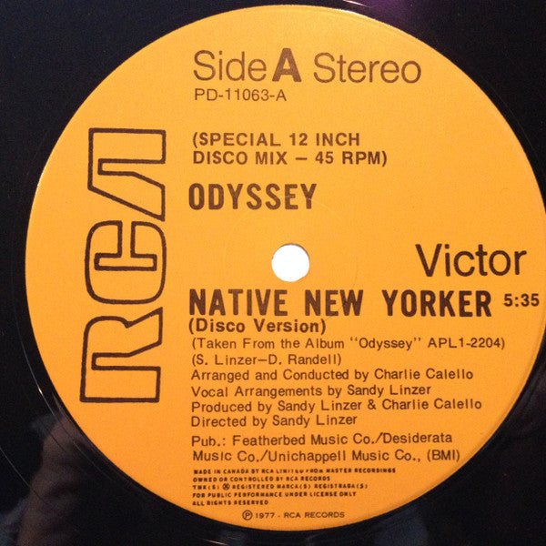 Odyssey (2) : Native New Yorker (12")