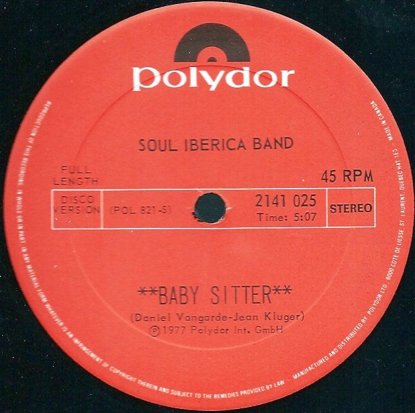 Soul Iberica Band : Baby Sitter / Funky Flamenco (12")