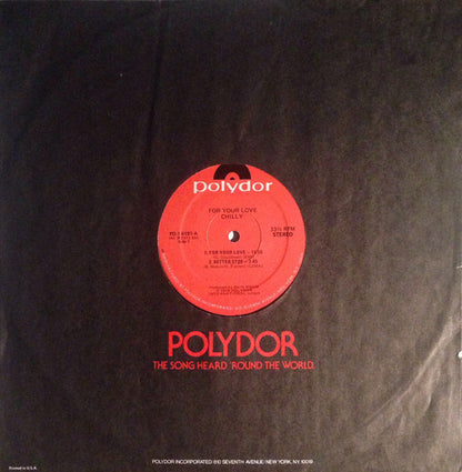 Chilly : For Your Love (LP, Album, Kee)