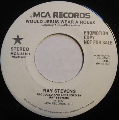 Ray Stevens : Would Jesus Wear A Rolex (7", Promo, Pin)