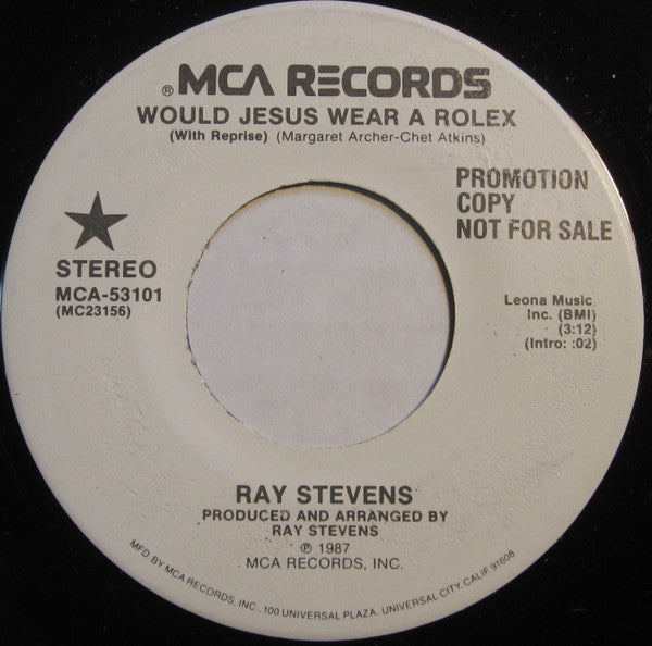 Ray Stevens : Would Jesus Wear A Rolex (7", Promo, Pin)
