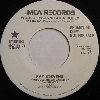 Ray Stevens : Would Jesus Wear A Rolex (7", Promo, Pin)
