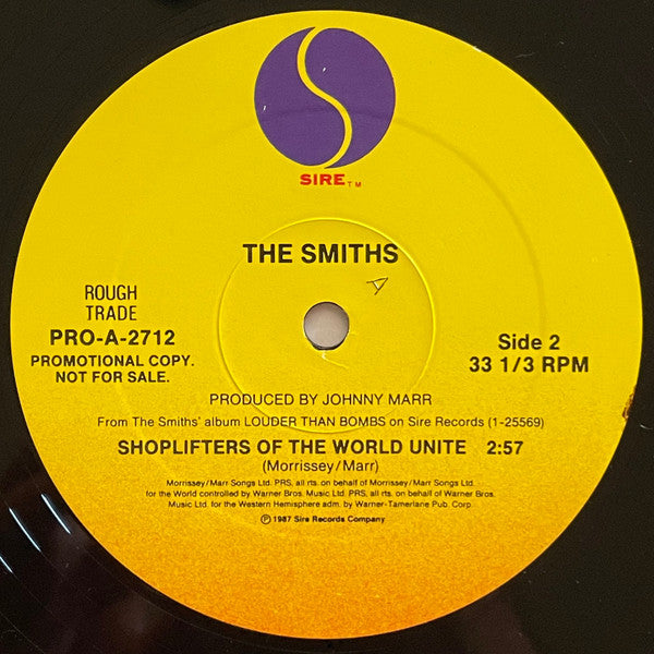 The Smiths : Shoplifters Of The World Unite (12", Promo)