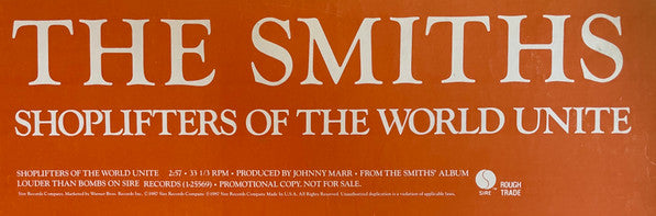 The Smiths : Shoplifters Of The World Unite (12", Promo)
