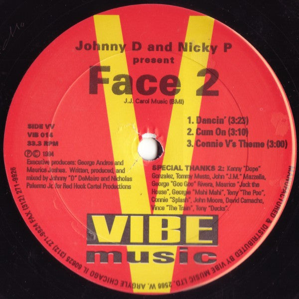 Johnny D & Nicky P : Face 2 EP (12", EP, Tra)