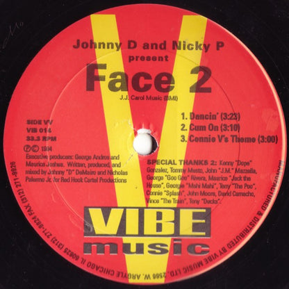 Johnny D & Nicky P : Face 2 EP (12", EP, Tra)