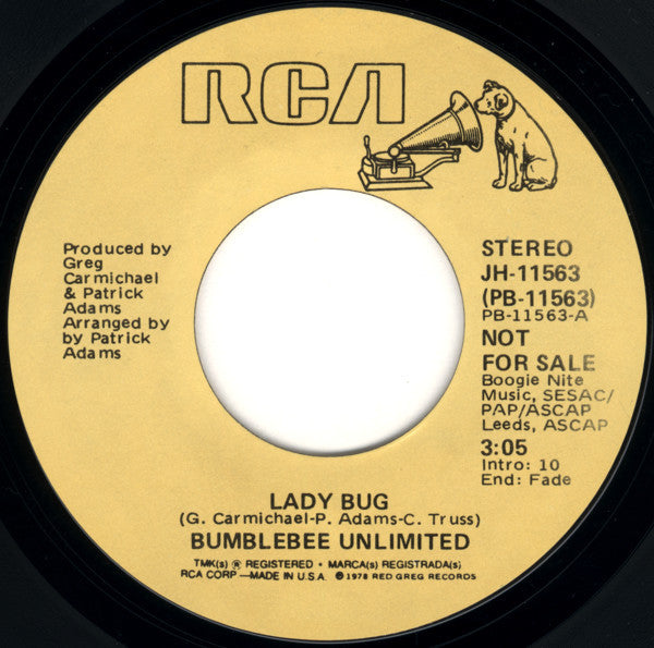 Bumblebee Unlimited : Lady Bug (7", Mono, Promo, Styrene)