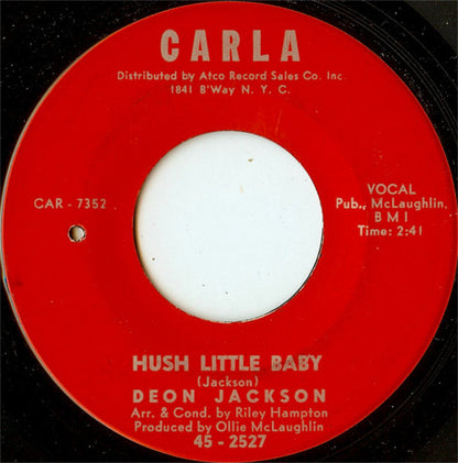Deon Jackson : Love Takes A Long Time Growing / Hush Little Baby (7", Single)