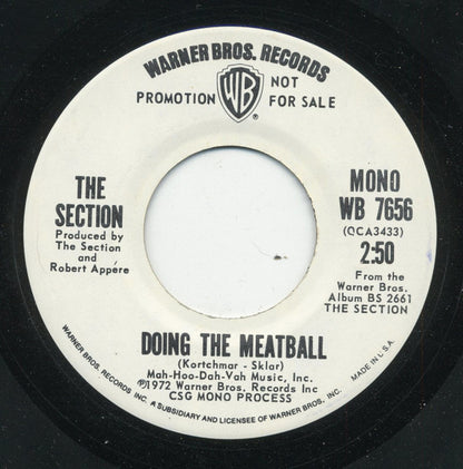 The Section : Doing The Meatball (7", Mono, Promo)
