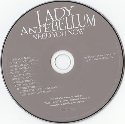 Lady Antebellum : Need You Now (HDCD, Album, Enh)