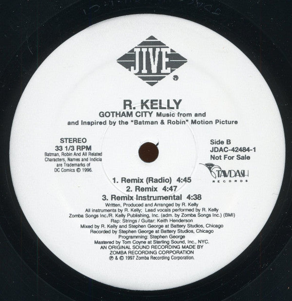 R. Kelly : Gotham City (Remix) (12", Promo)