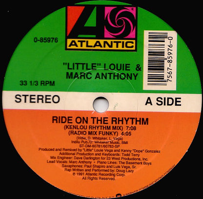 Louie Vega & Marc Anthony : Ride On The Rhythm (12", SP)