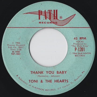 Toni & The Harts : Thank You Baby / Stay In School (7")