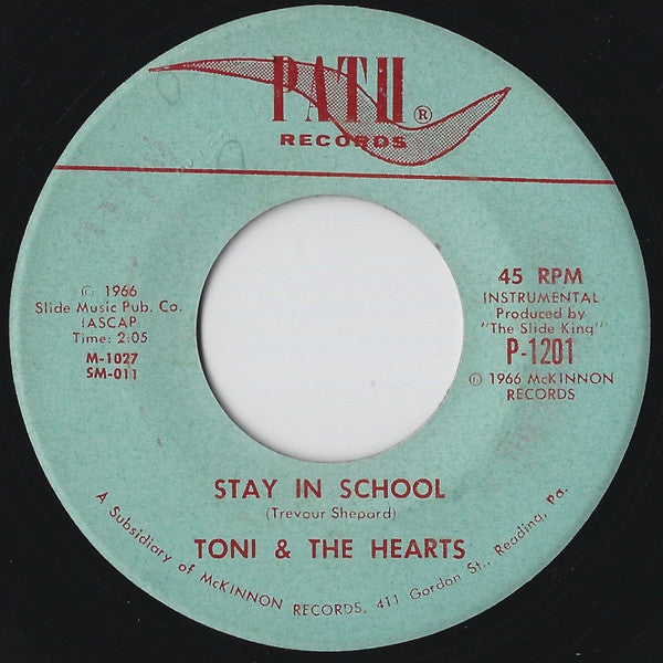 Toni & The Harts : Thank You Baby / Stay In School (7")