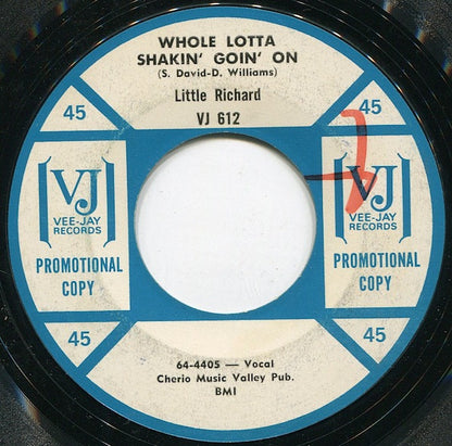 Little Richard : Whole Lotta Shakin' Goin' On / Goodnight Irene (7", Promo, Styrene)