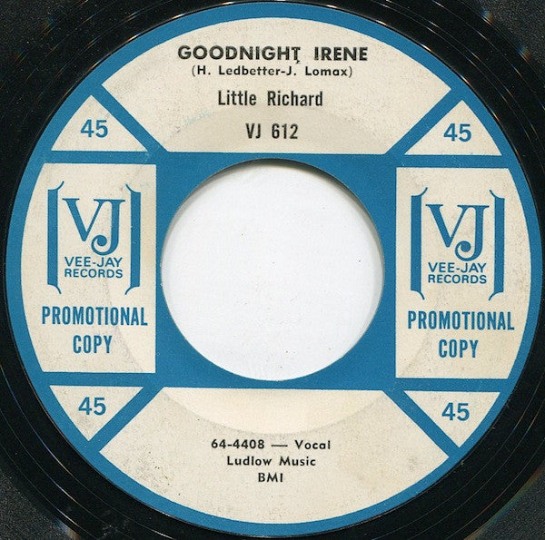 Little Richard : Whole Lotta Shakin' Goin' On / Goodnight Irene (7", Promo, Styrene)