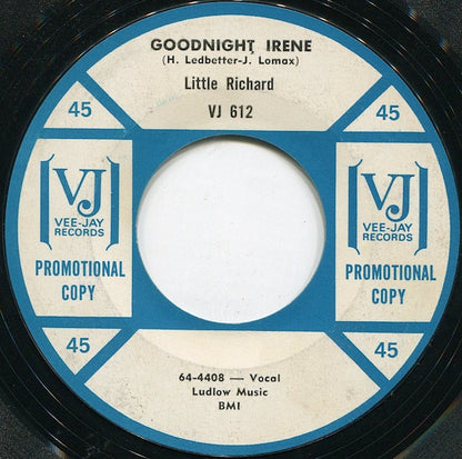 Little Richard : Whole Lotta Shakin' Goin' On / Goodnight Irene (7", Promo, Styrene)