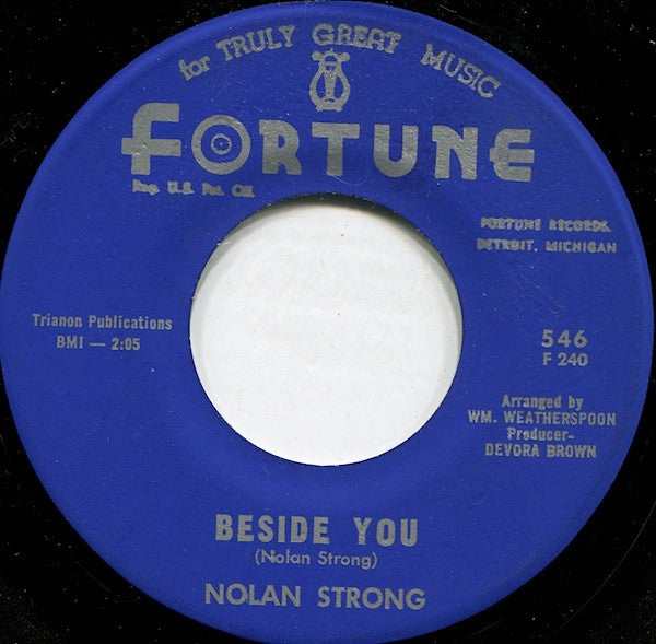 Nolan Strong : Mind Over Matter (I'm Gonna Make You Mine) / Beside You (7", Blu)