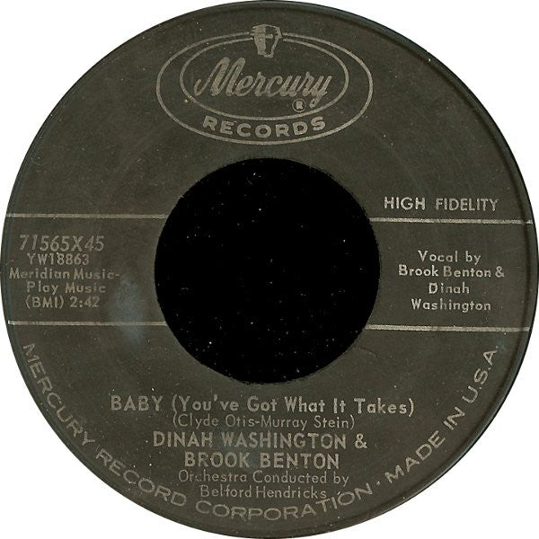 Dinah Washington & Brook Benton : Baby (You've Got What It Takes) / I Do (7", Single)