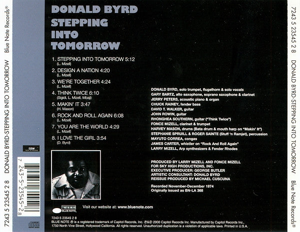 Donald Byrd : Stepping Into Tomorrow (CD, Album, RE, EMI)