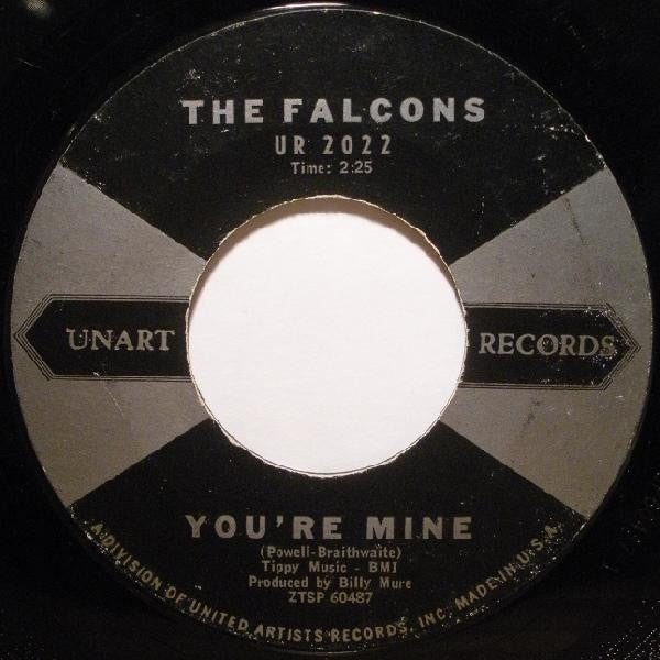The Falcons : You're Mine (7", Single, Styrene)