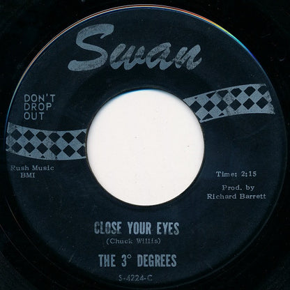 The Three Degrees : Close Your Eyes / Gotta Draw The Line (7")