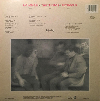 Pat Metheny W/ Charlie Haden & Billy Higgins : Rejoicing (LP, Album)