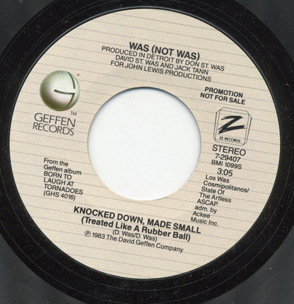 Was (Not Was) : Knocked Down, Made Small (Treated Like A Rubber Ball) (7", Mono, Promo)