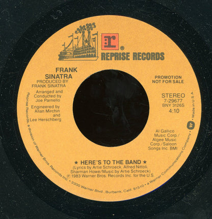 Frank Sinatra : Here's To The Band (7", Single, Promo)