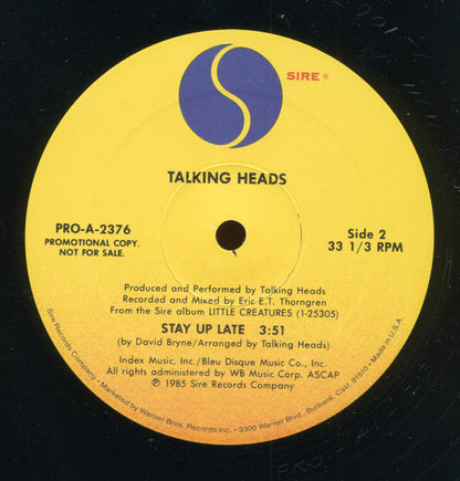Talking Heads : Stay Up Late (12", Single, Promo)