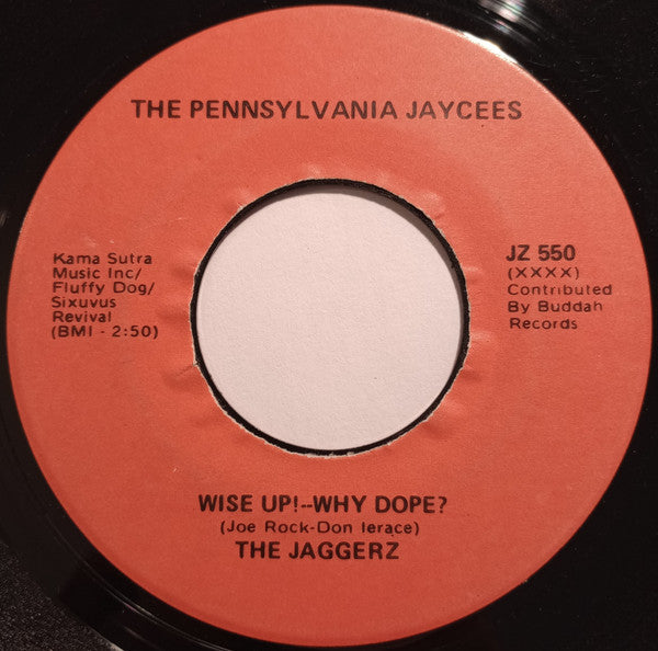 The Jaggerz : Wise Up! -- Why Dope? (7", Single, Promo)