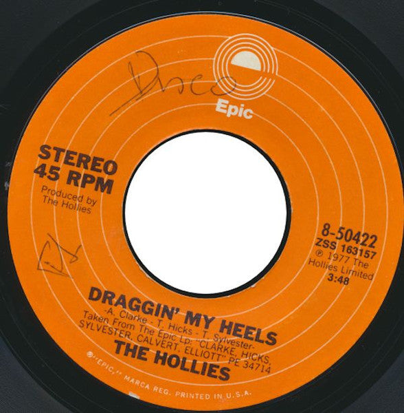 The Hollies : Draggin' My Heels (7", Single)