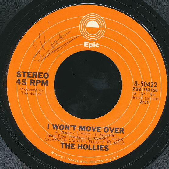 The Hollies : Draggin' My Heels (7", Single)