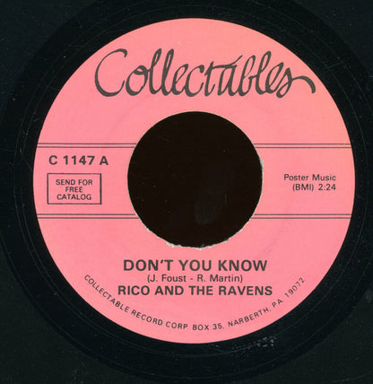Rico & The Ravens : Don't You Know / In My Heart (7", RE)