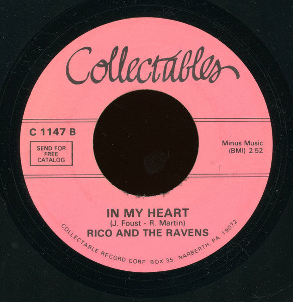 Rico & The Ravens : Don't You Know / In My Heart (7", RE)