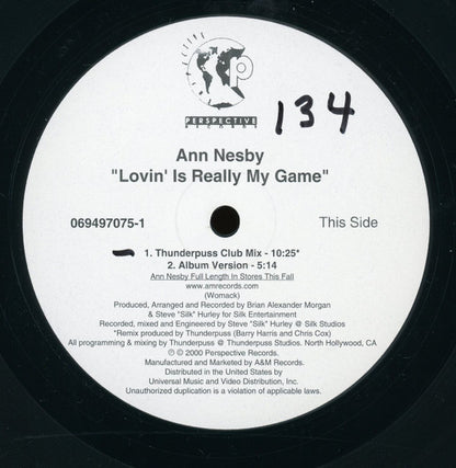 Ann Nesby : Lovin' Is Really My Game (12")