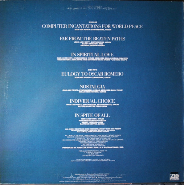 Jean-Luc Ponty : Individual Choice (LP, Album, Club)